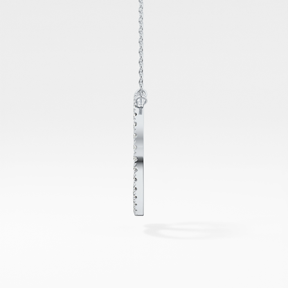 0.435 TCW Round Lab Grown Diamond D Initial Necklace
