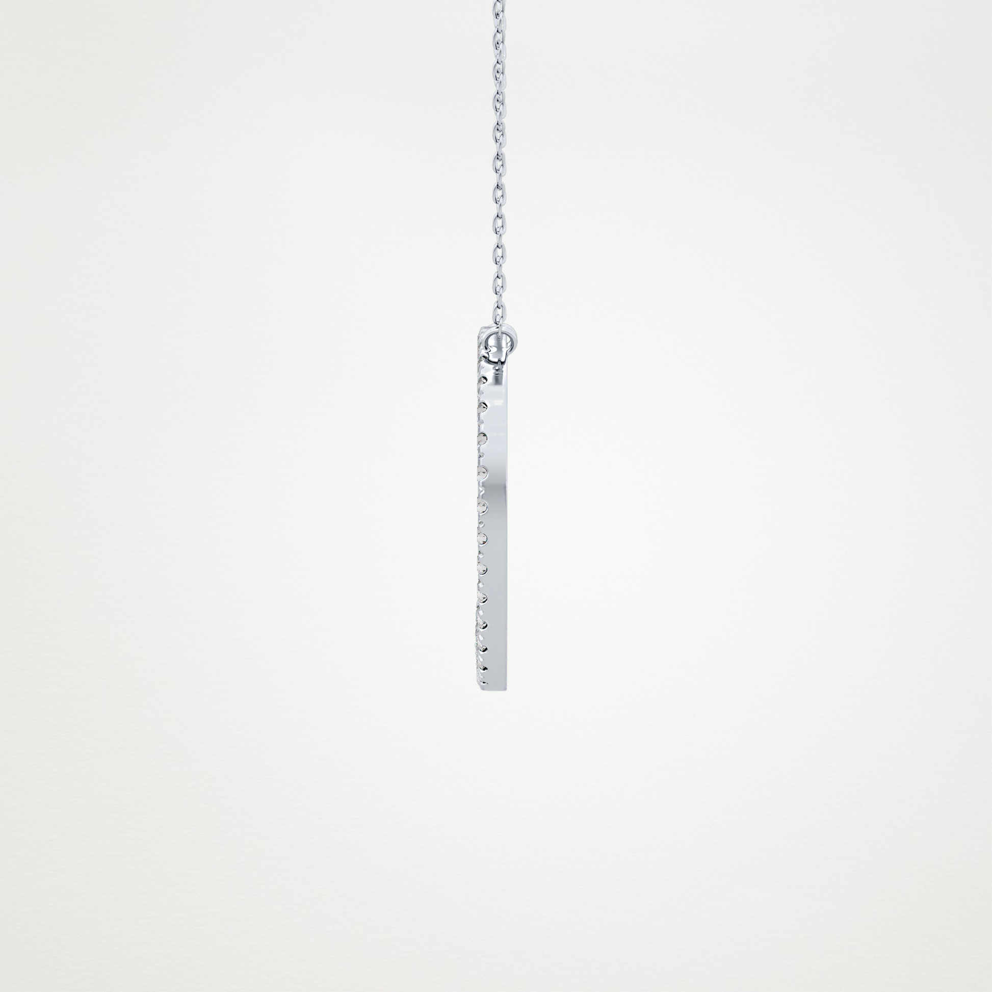 0.435 TCW Round Lab Grown Diamond D Initial Necklace