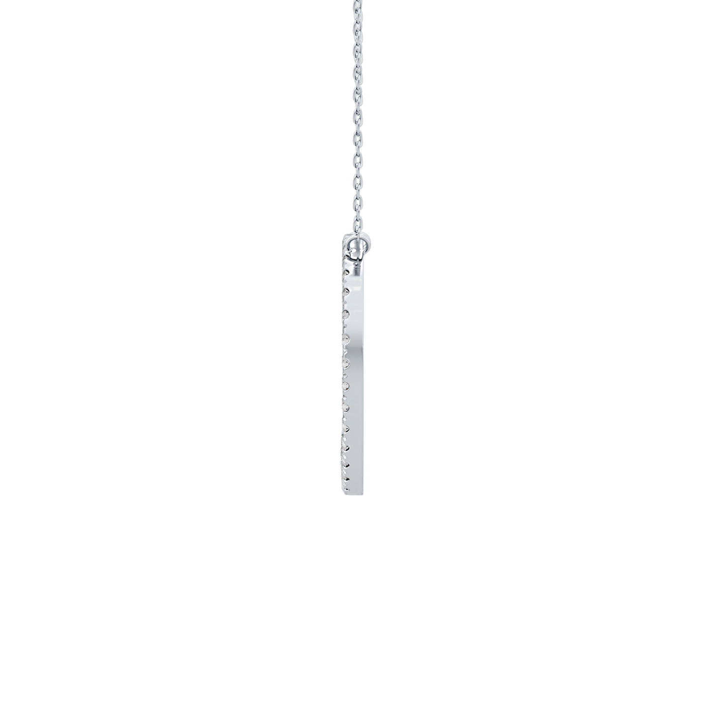 0.435 TCW Round Lab Grown Diamond D Initial Necklace