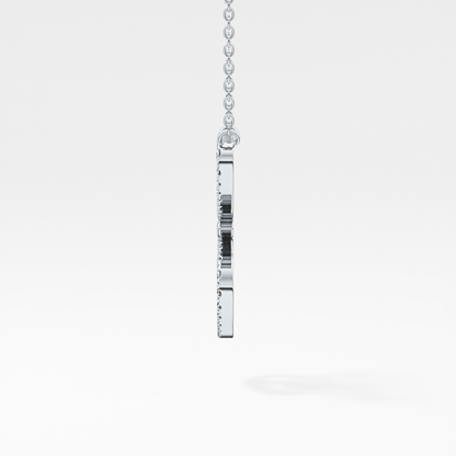 1.5 TCW Emerald Lab Grown Diamond Bezel Necklace