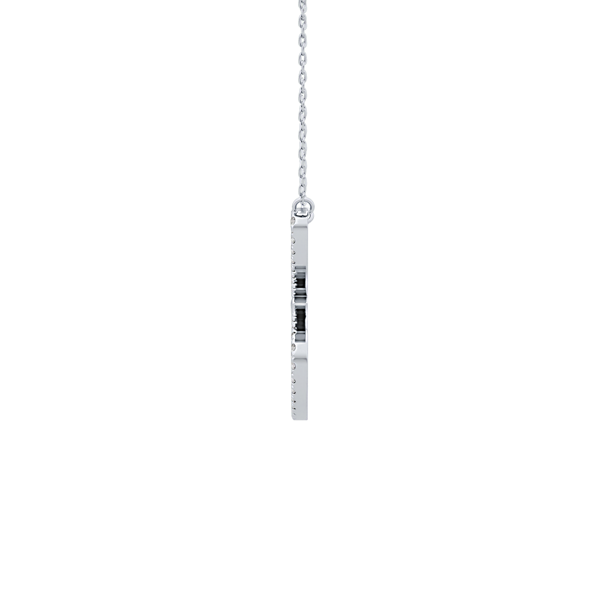 1.5 TCW Emerald Lab Grown Diamond Bezel Necklace