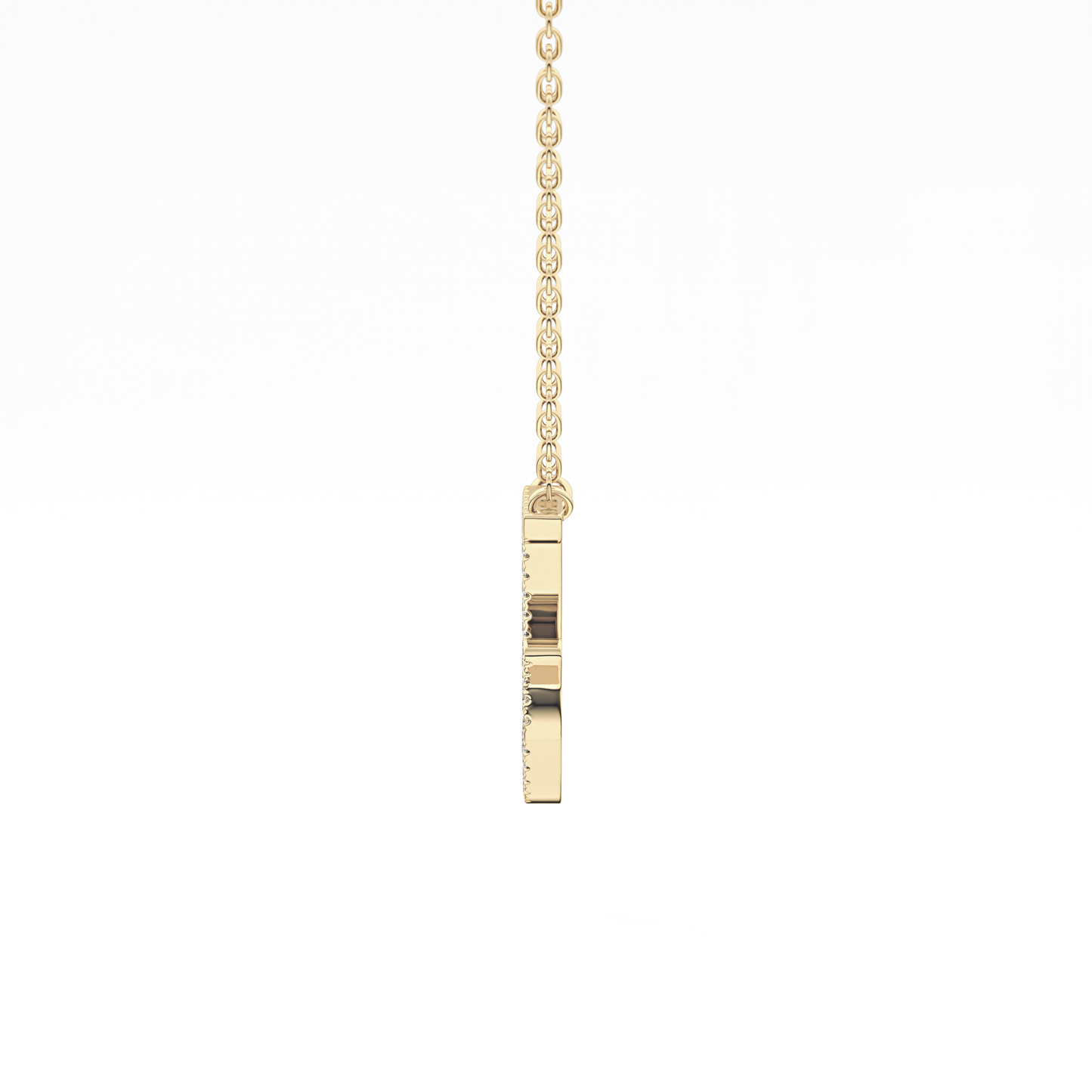 1.5 TCW Emerald Lab Grown Diamond Bezel Necklace