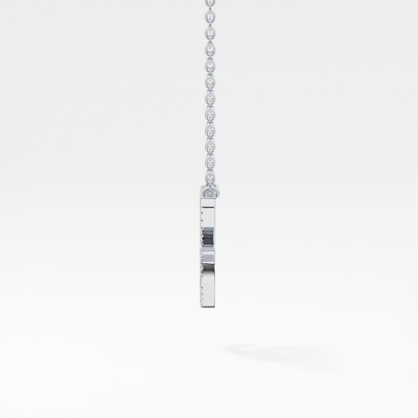 1.5 TCW Emerald Lab Grown Diamond Bezel Necklace