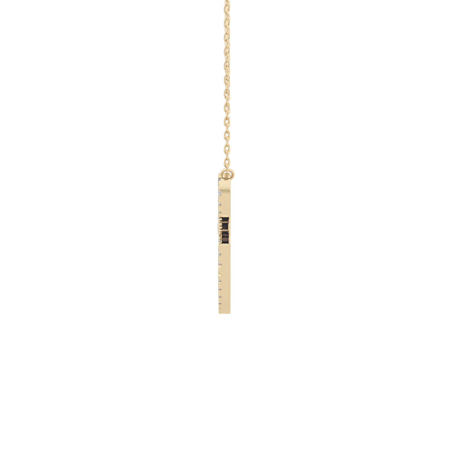 1.5 TCW Emerald Lab Grown Diamond Bezel Necklace