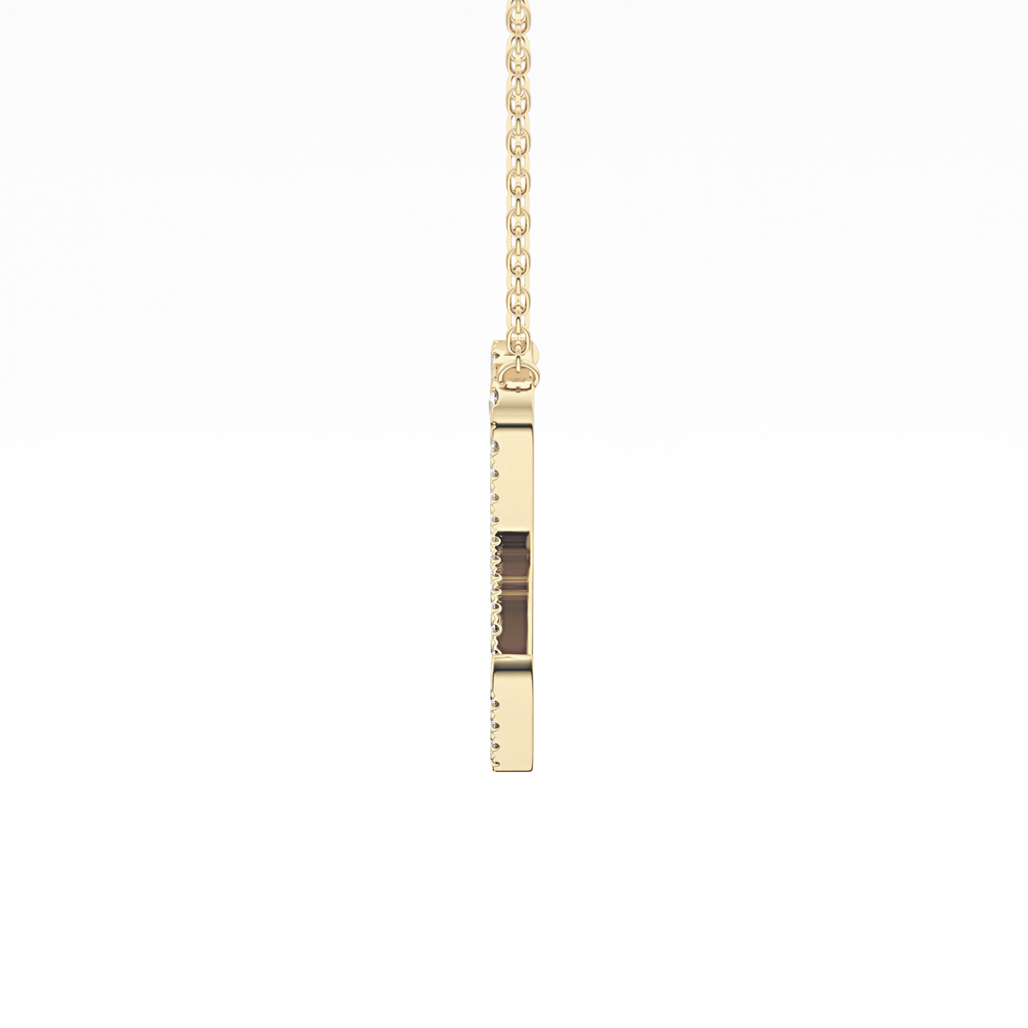 1.5 TCW Emerald Lab Grown Diamond Bezel Necklace