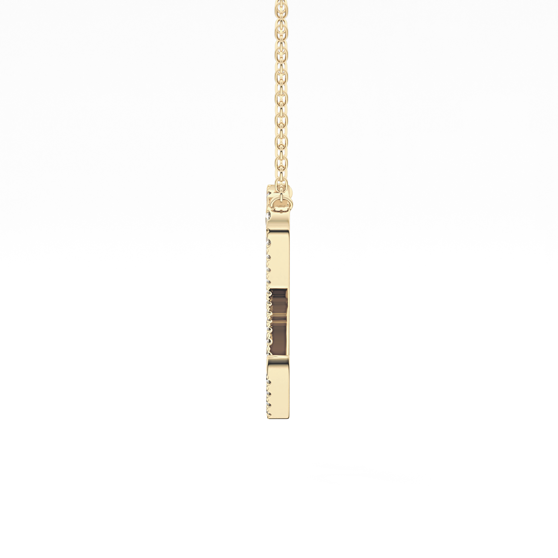 1.5 TCW Emerald Lab Grown Diamond Bezel Necklace