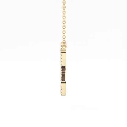 1.5 TCW Emerald Lab Grown Diamond Bezel Necklace