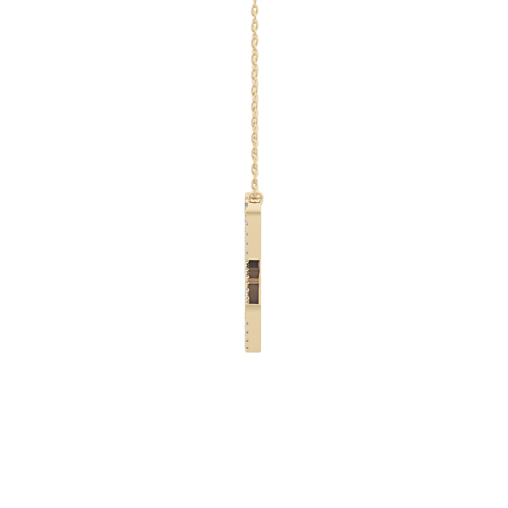 1.5 TCW Emerald Lab Grown Diamond Bezel Necklace
