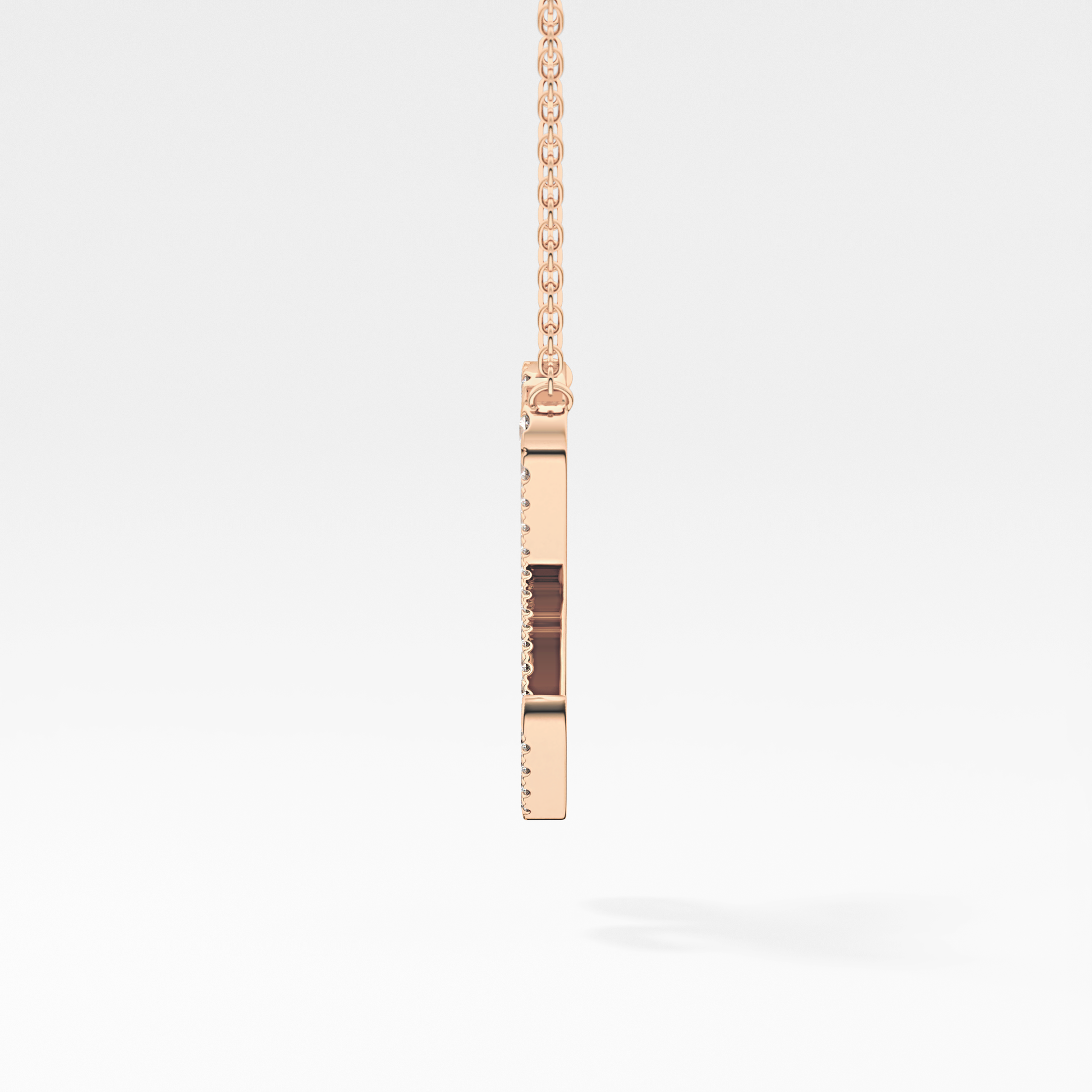 1.5 TCW Emerald Lab Grown Diamond Bezel Necklace