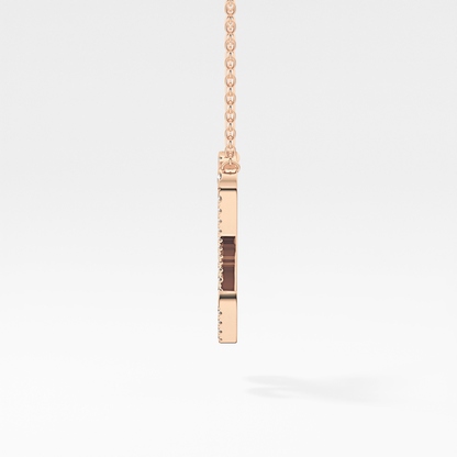 1.5 TCW Emerald Lab Grown Diamond Bezel Necklace