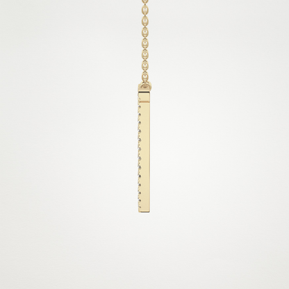 0.189 TCW Round Lab Grown Diamond J Initial Necklace