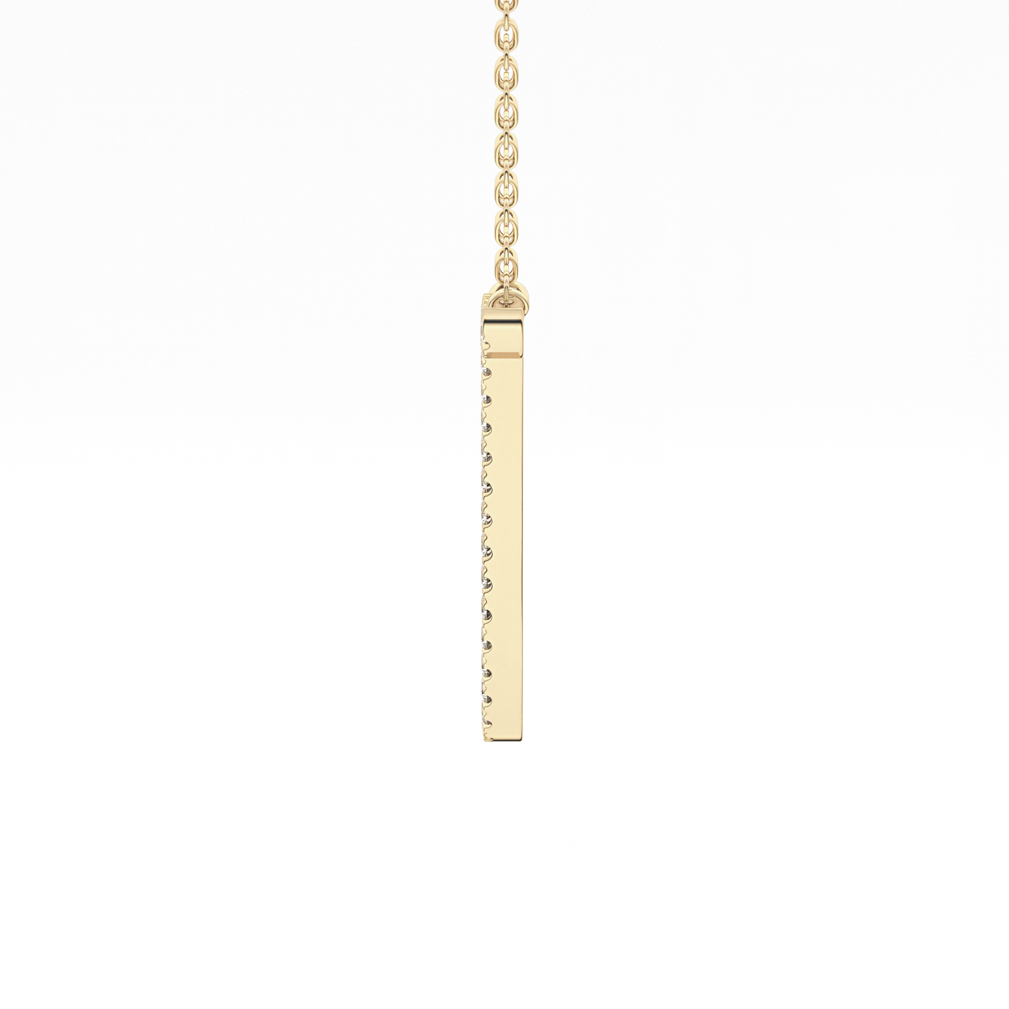 0.189 TCW Round Lab Grown Diamond J Initial Necklace