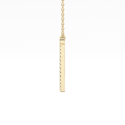 0.189 TCW Round Lab Grown Diamond J Initial Necklace