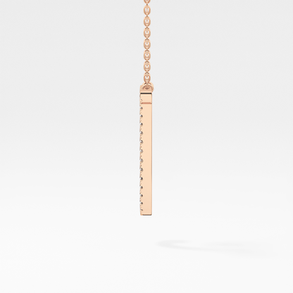 0.189 TCW Round Lab Grown Diamond J Initial Necklace