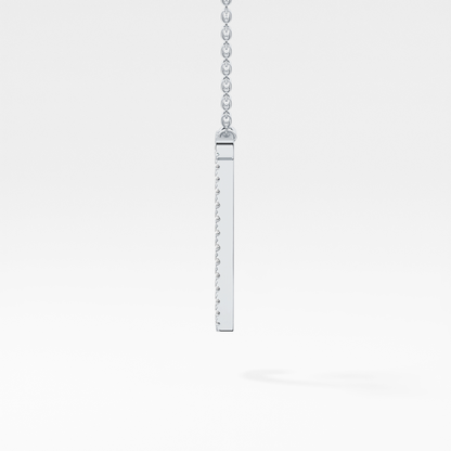 0.189 TCW Round Lab Grown Diamond J Initial Necklace