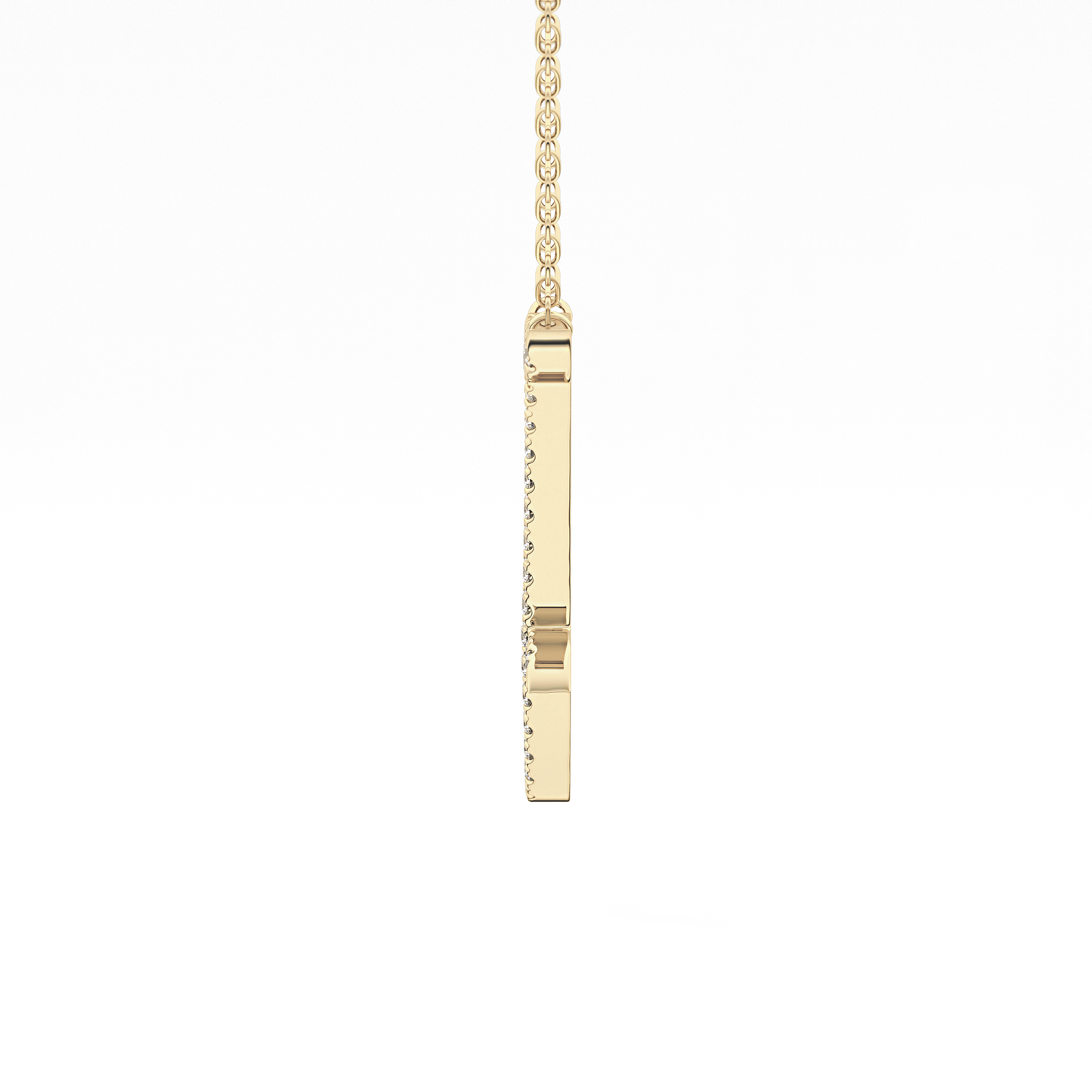 1.5 TCW Emerald Lab Grown Diamond Bezel Necklace