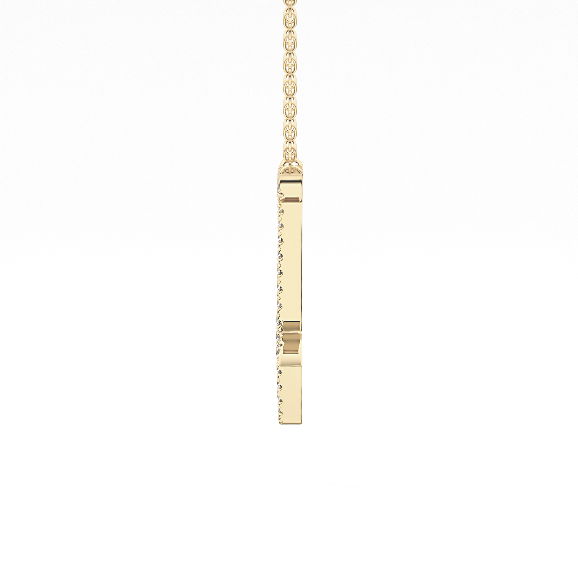 1.5 TCW Emerald Lab Grown Diamond Bezel Necklace