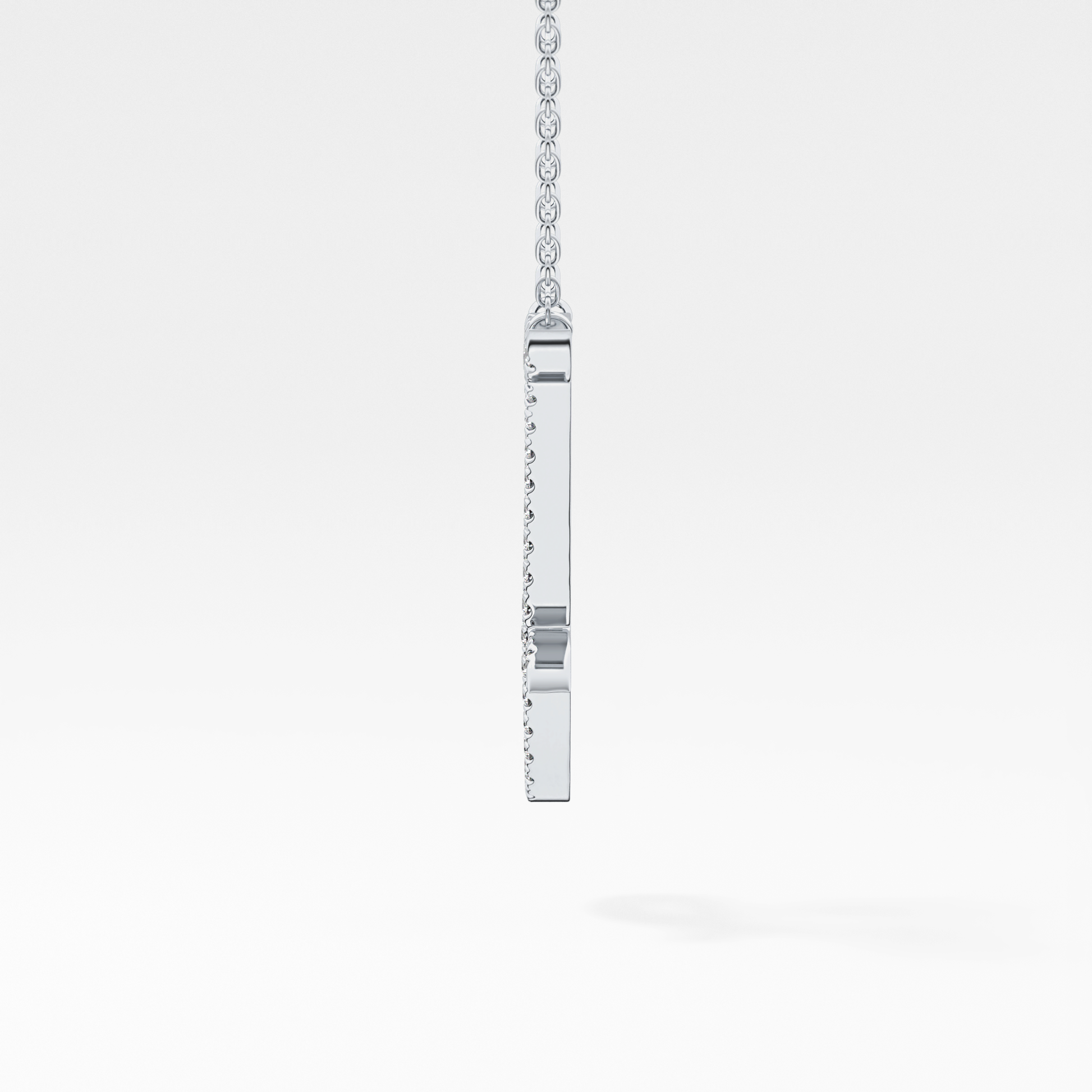 1.5 TCW Emerald Lab Grown Diamond Bezel Necklace