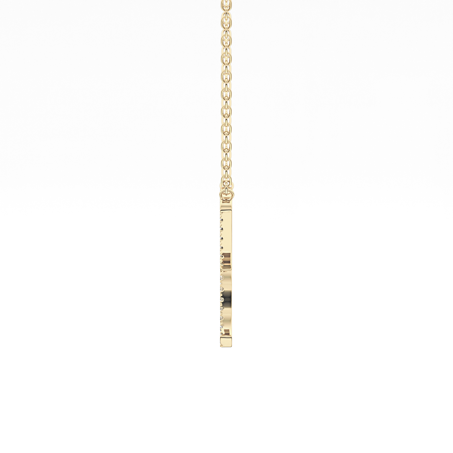 1.5 TCW Emerald Lab Grown Diamond Bezel Necklace