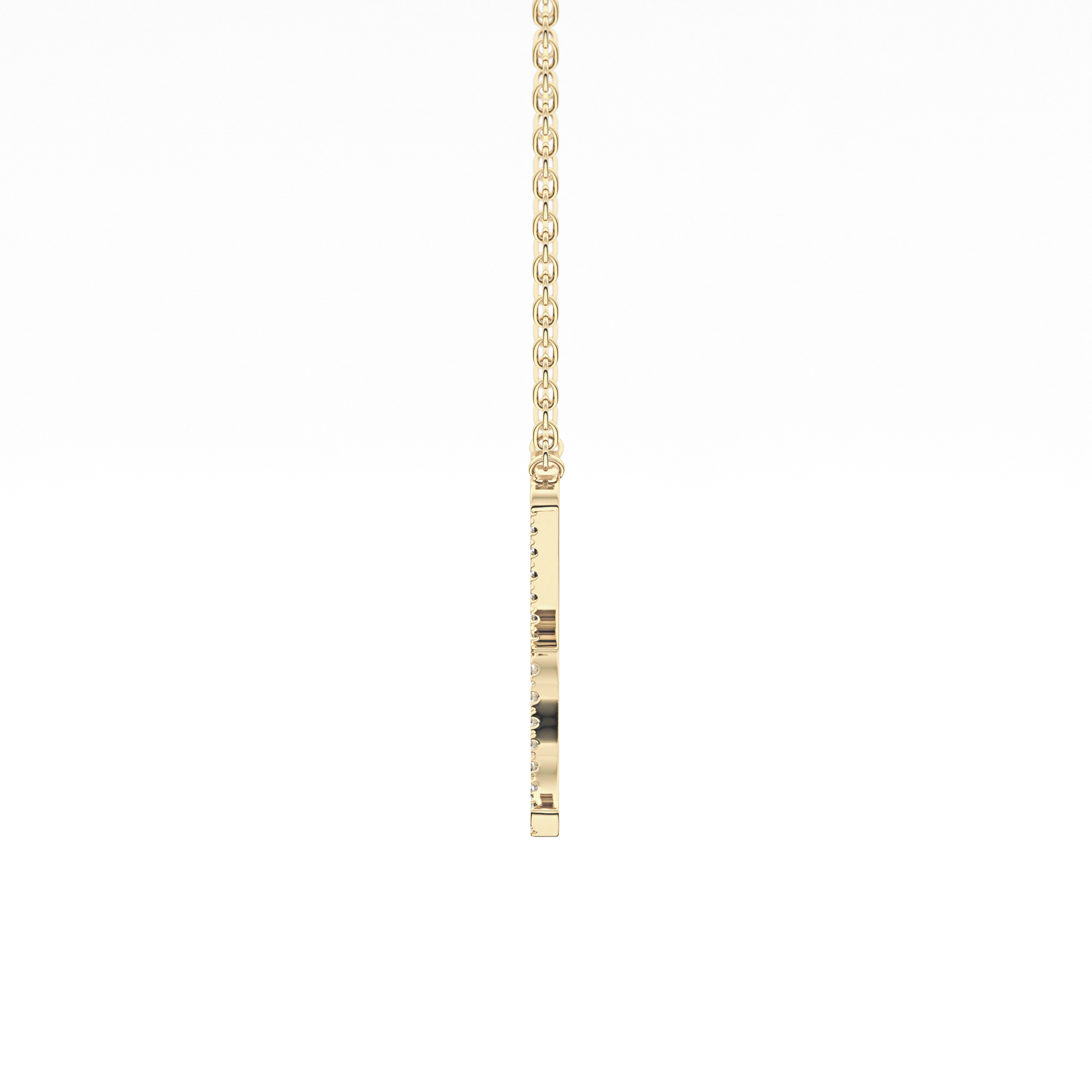1.5 TCW Emerald Lab Grown Diamond Bezel Necklace