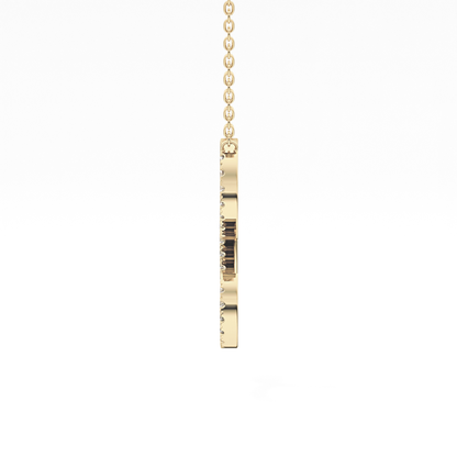 0.198 TCW Round Lab Grown Diamond L Initial Necklace