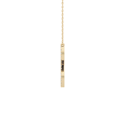 0.198 TCW Round Lab Grown Diamond L Initial Necklace