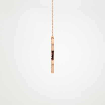 0.198 TCW Round Lab Grown Diamond L Initial Necklace