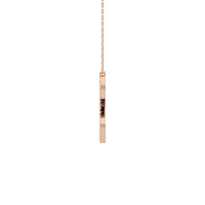 0.198 TCW Round Lab Grown Diamond L Initial Necklace
