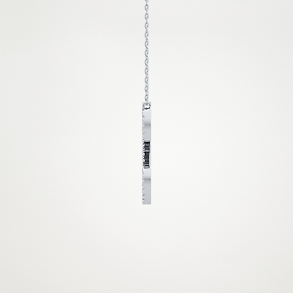0.198 TCW Round Lab Grown Diamond L Initial Necklace