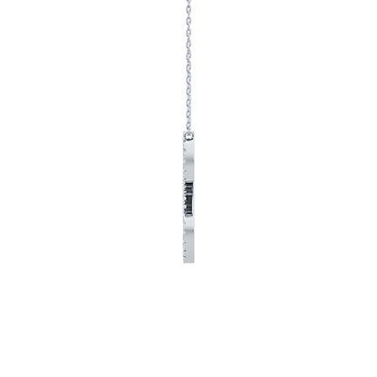0.198 TCW Round Lab Grown Diamond L Initial Necklace