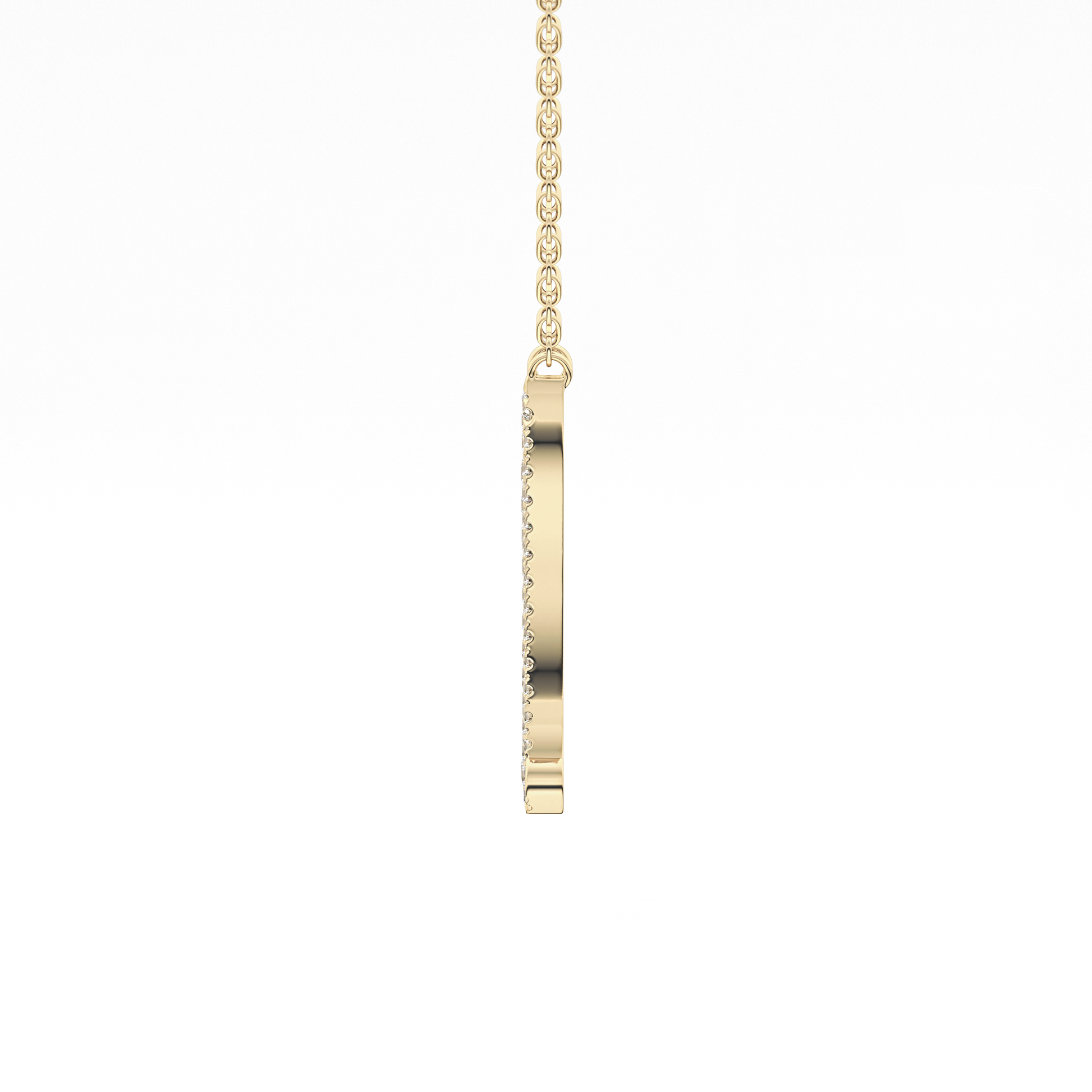 1.5 TCW Emerald Lab Grown Diamond Bezel Necklace