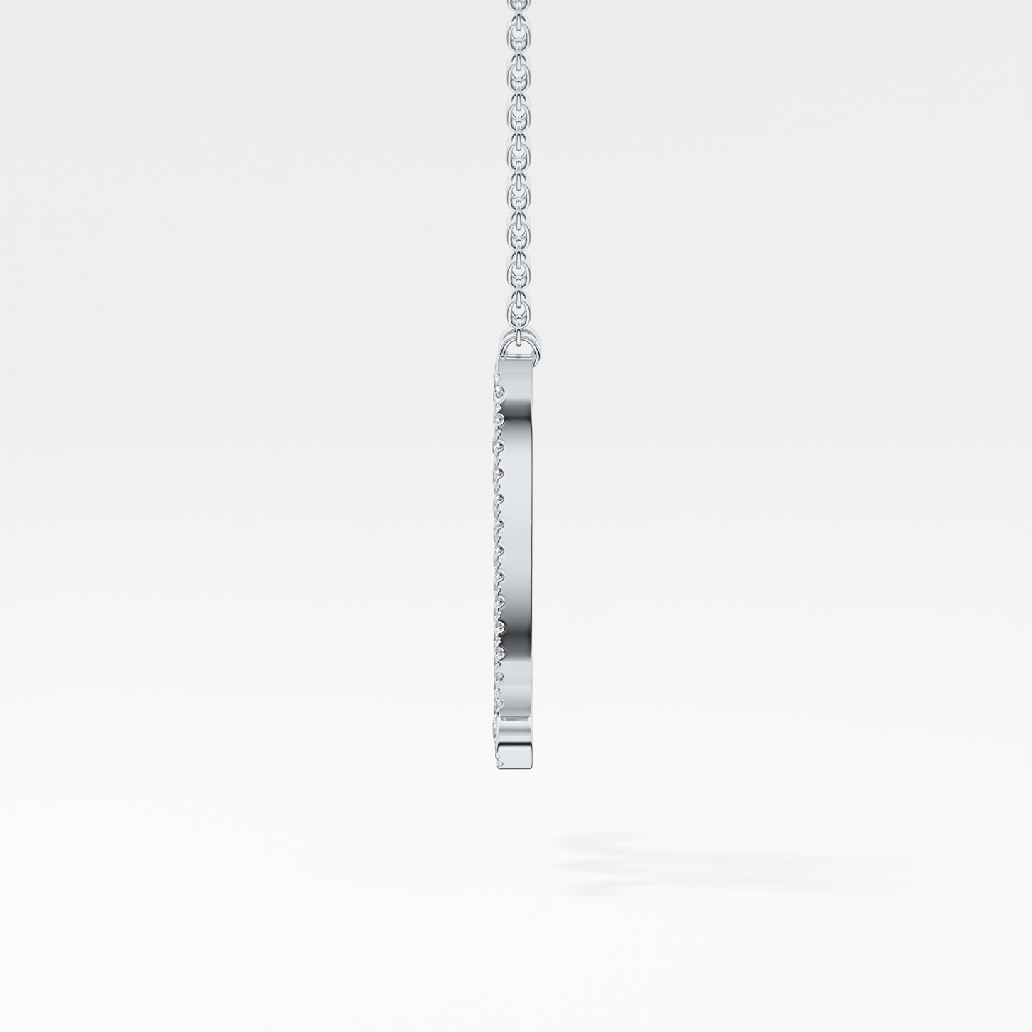 1.5 TCW Emerald Lab Grown Diamond Bezel Necklace