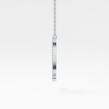 1.5 TCW Emerald Lab Grown Diamond Bezel Necklace