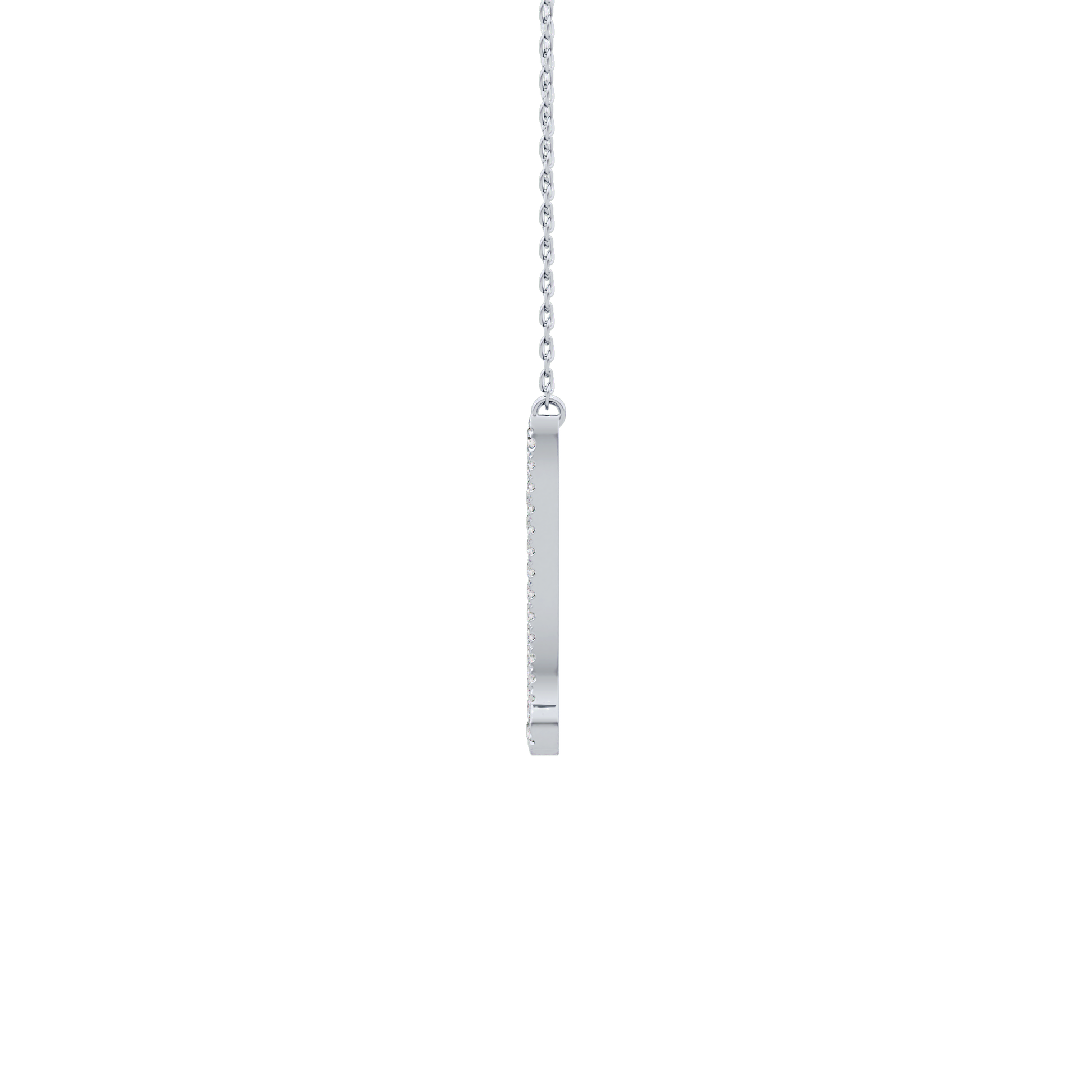1.5 TCW Emerald Lab Grown Diamond Bezel Necklace