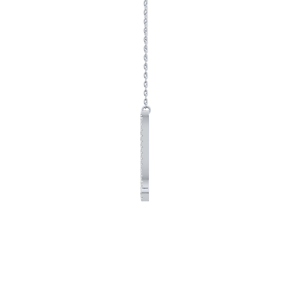 1.5 TCW Emerald Lab Grown Diamond Bezel Necklace