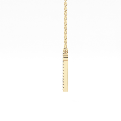 0.099 TCW Round Lab Grown Diamond N Initial Necklace