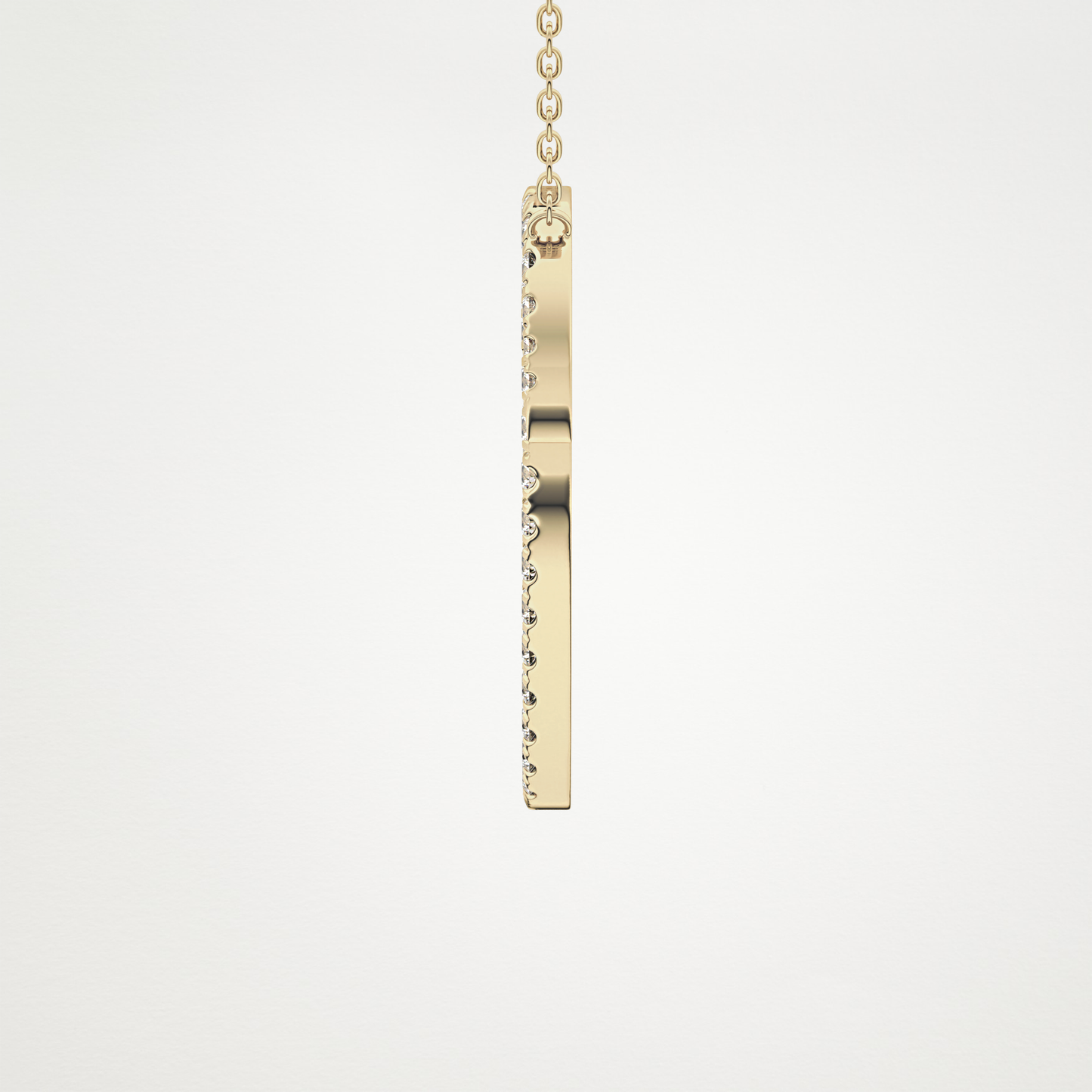 0.473 TCW Round Lab Grown Diamond O Initial Necklace
