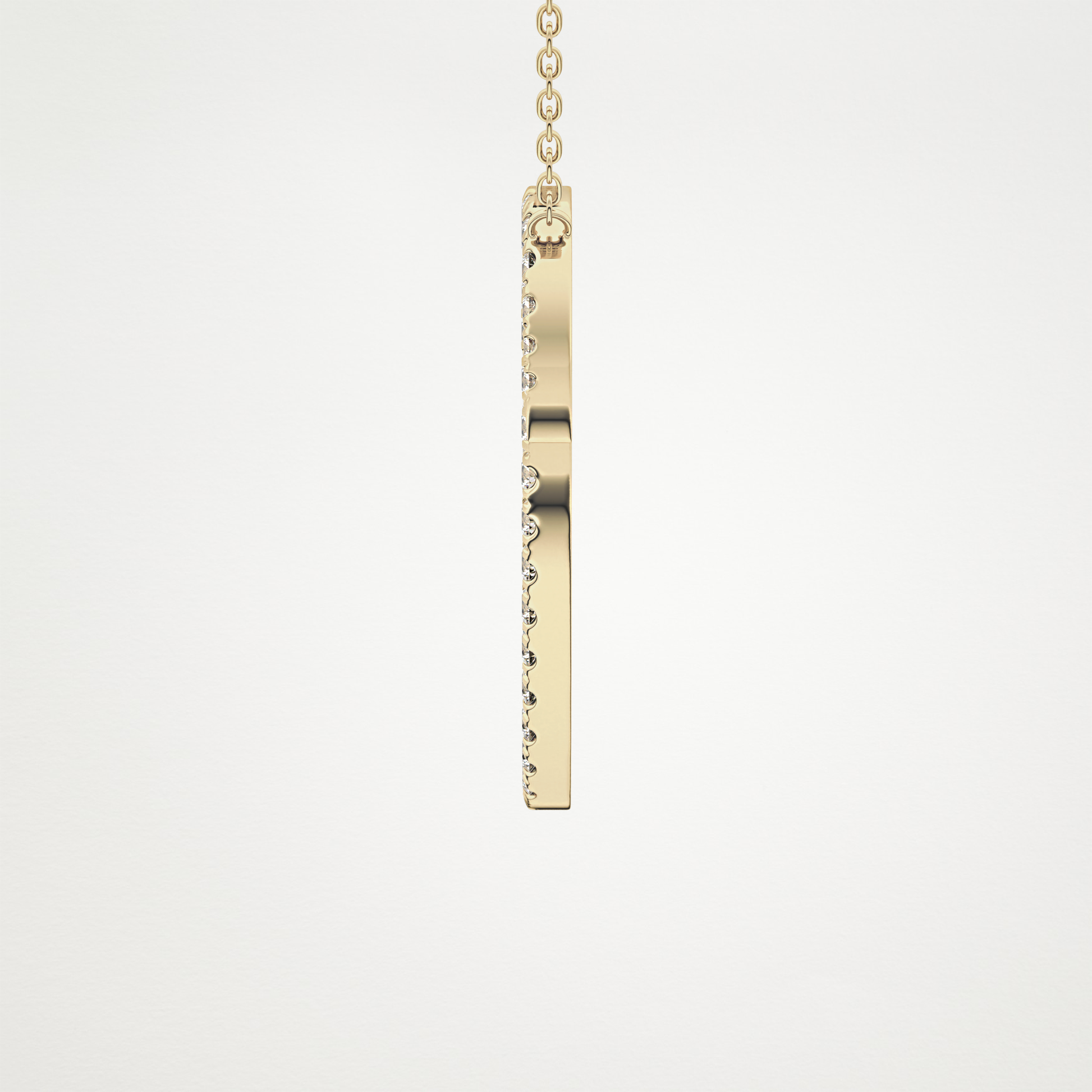 0.473 TCW Round Lab Grown Diamond O Initial Necklace