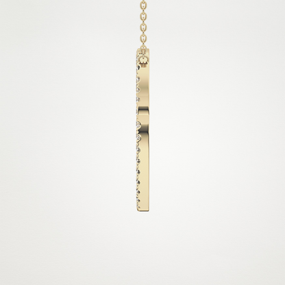 0.473 TCW Round Lab Grown Diamond O Initial Necklace