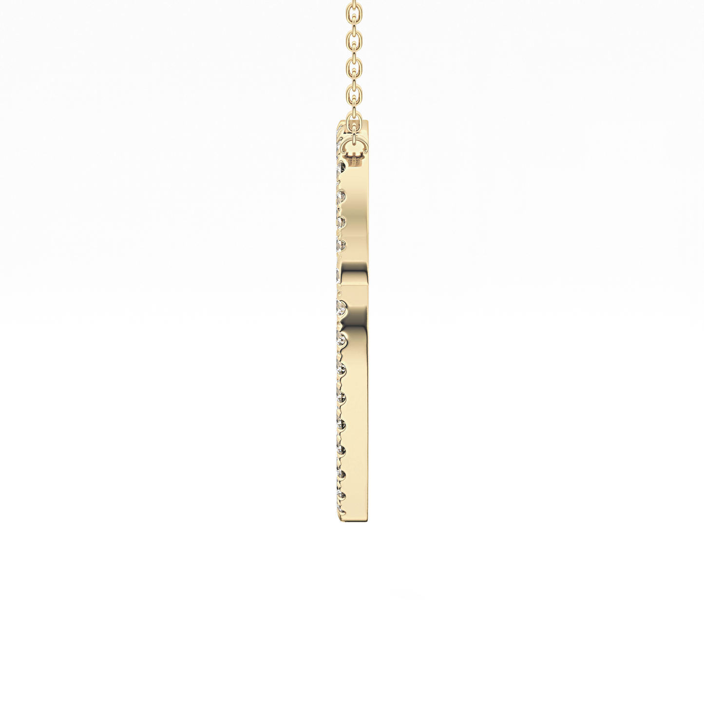 0.473 TCW Round Lab Grown Diamond O Initial Necklace