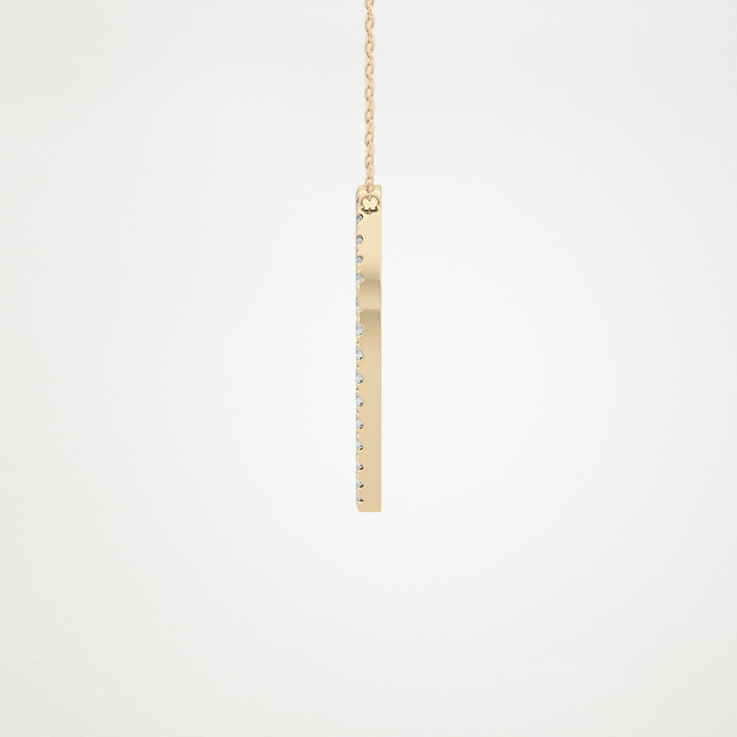 0.473 TCW Round Lab Grown Diamond O Initial Necklace
