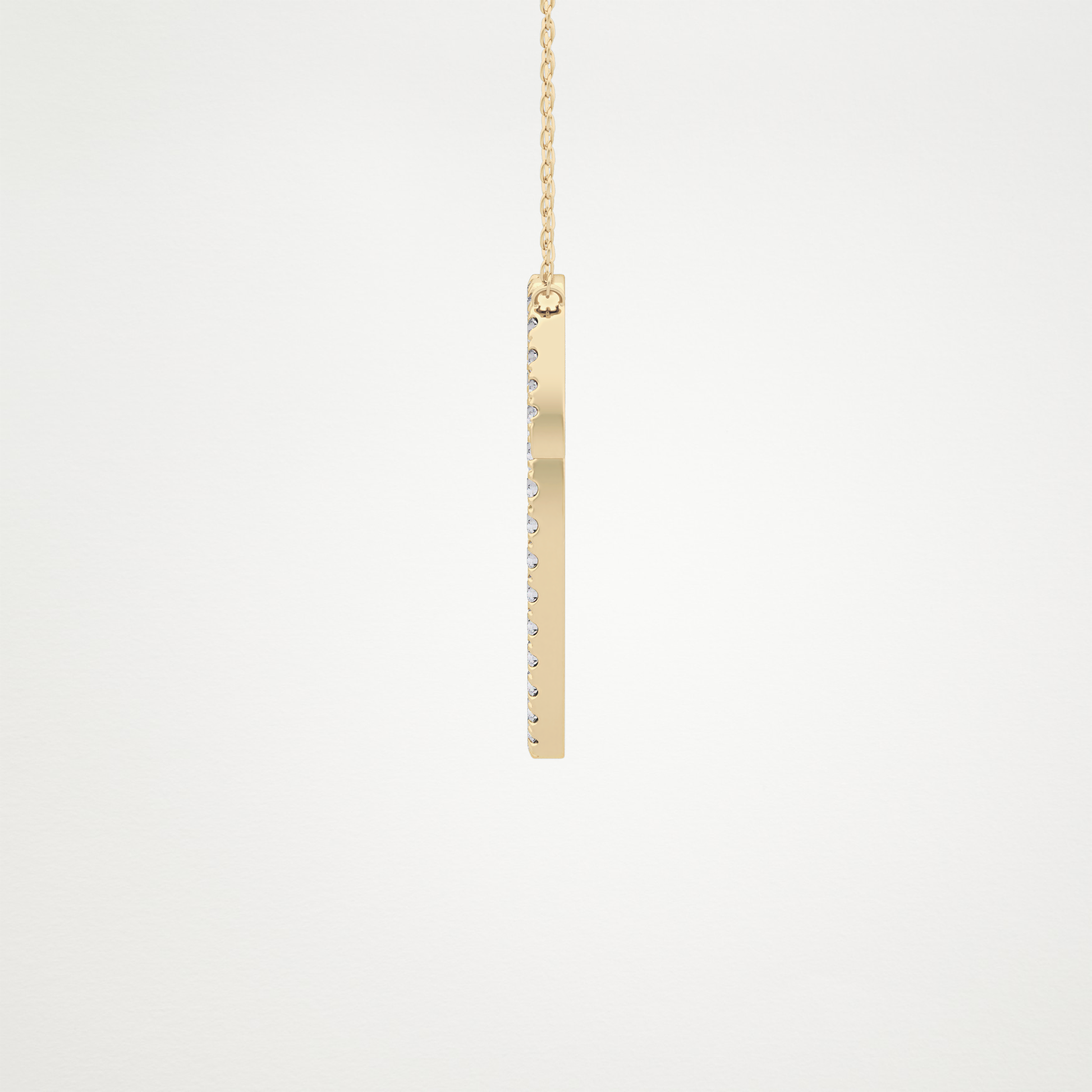 0.473 TCW Round Lab Grown Diamond O Initial Necklace