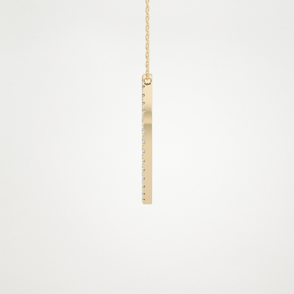 0.473 TCW Round Lab Grown Diamond O Initial Necklace