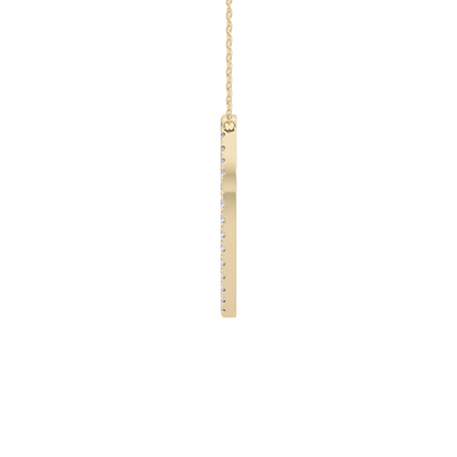 0.473 TCW Round Lab Grown Diamond O Initial Necklace