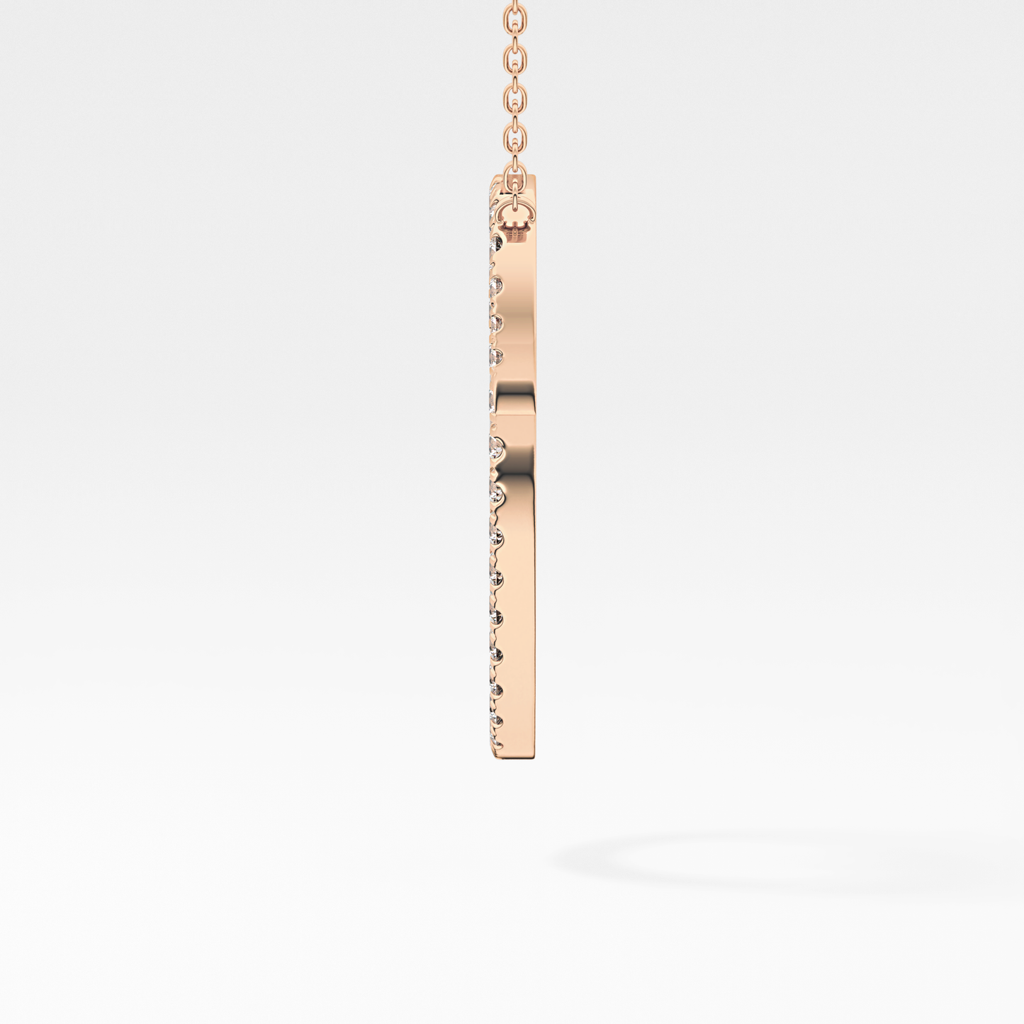 0.473 TCW Round Lab Grown Diamond O Initial Necklace