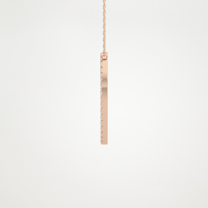 0.473 TCW Round Lab Grown Diamond O Initial Necklace