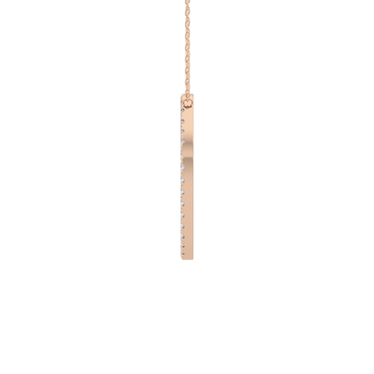 0.473 TCW Round Lab Grown Diamond O Initial Necklace