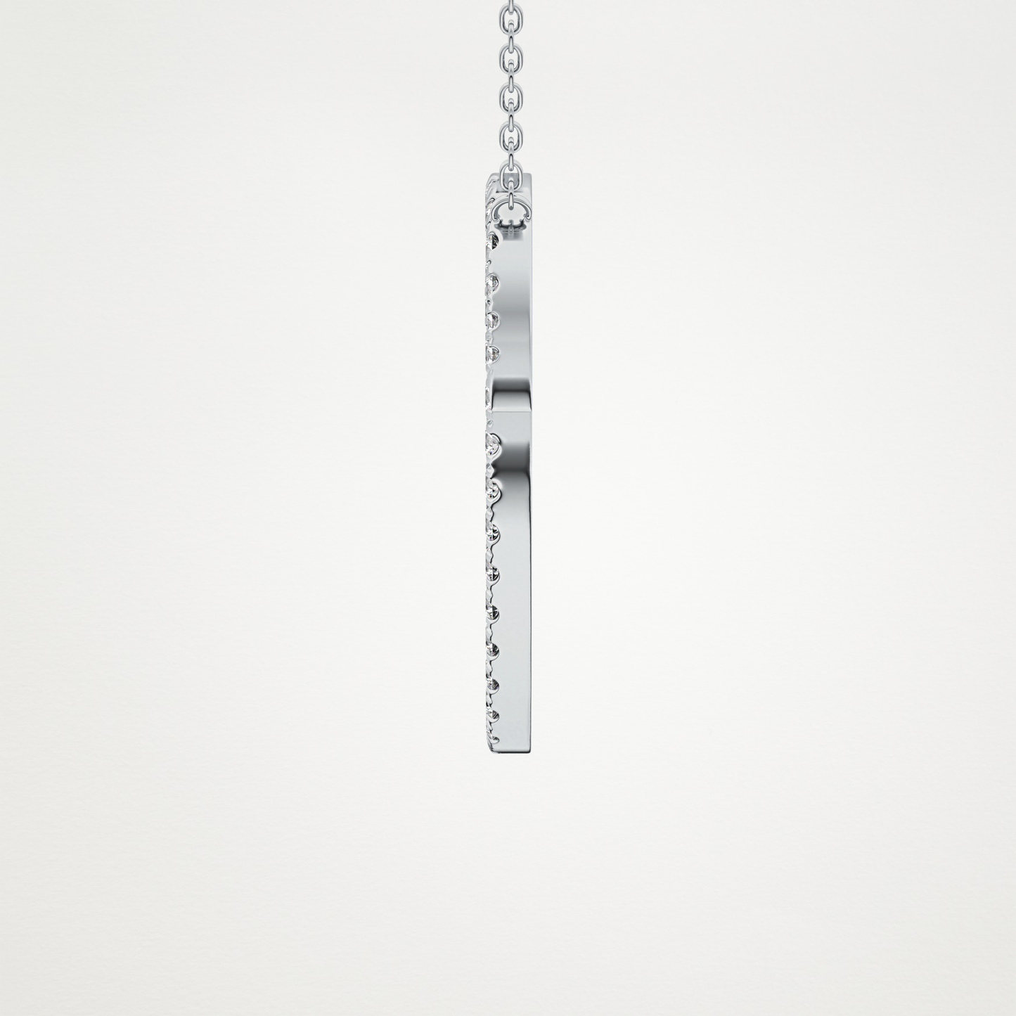 0.473 TCW Round Lab Grown Diamond O Initial Necklace