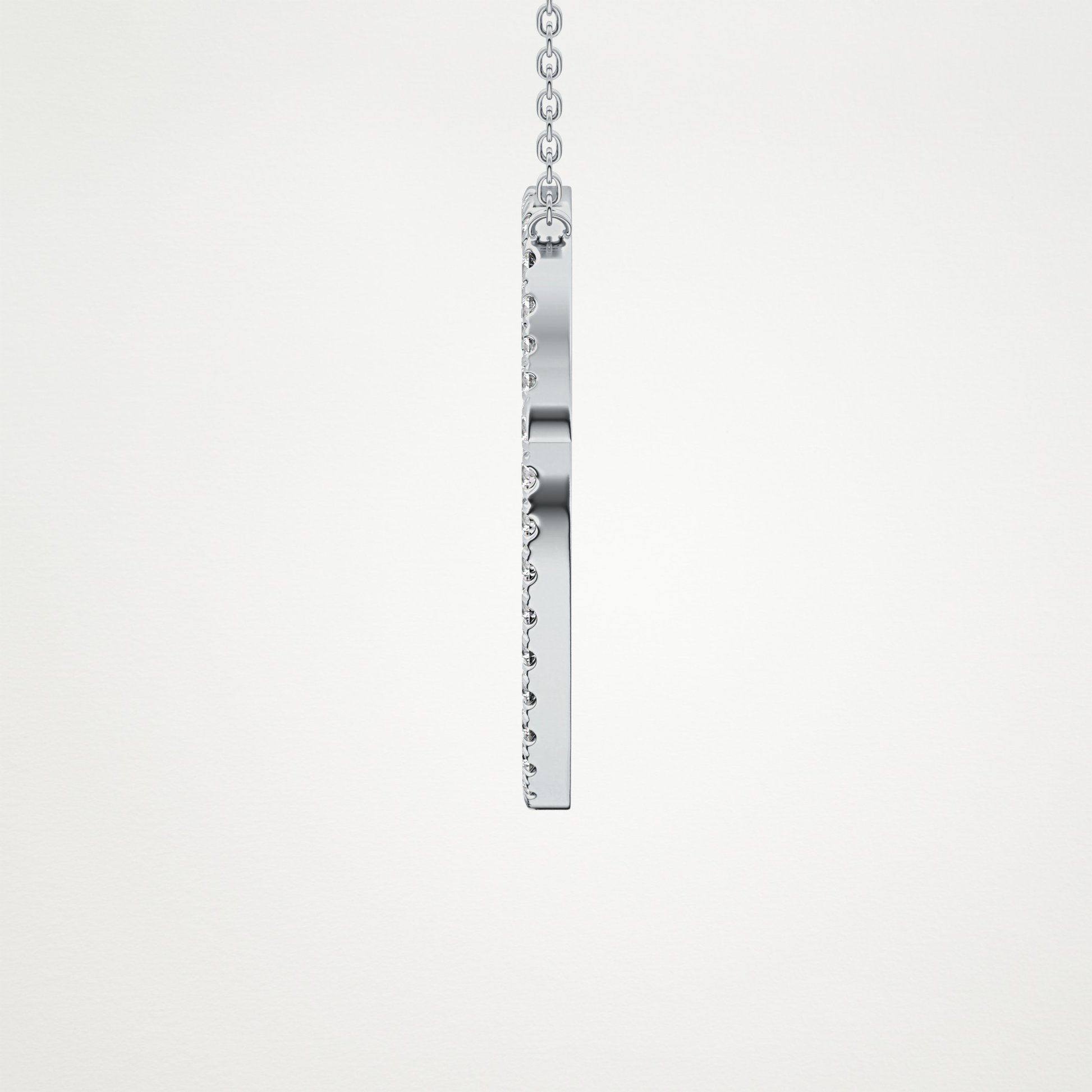 0.473 TCW Round Lab Grown Diamond O Initial Necklace