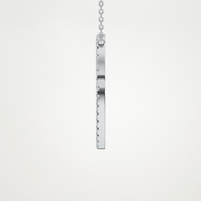 0.473 TCW Round Lab Grown Diamond O Initial Necklace